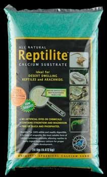 Carib Sea SCS20730 Reptiles Calcium Substrate Sand, 20-Pound, Rainforest Green