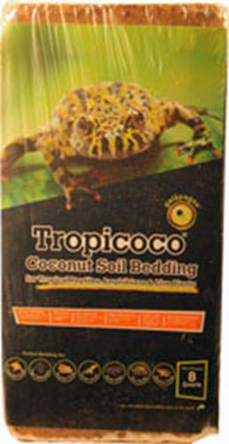 Galapagos 05010 Tropicoco Coconut Soil Bedding, 8-Quart, Natural